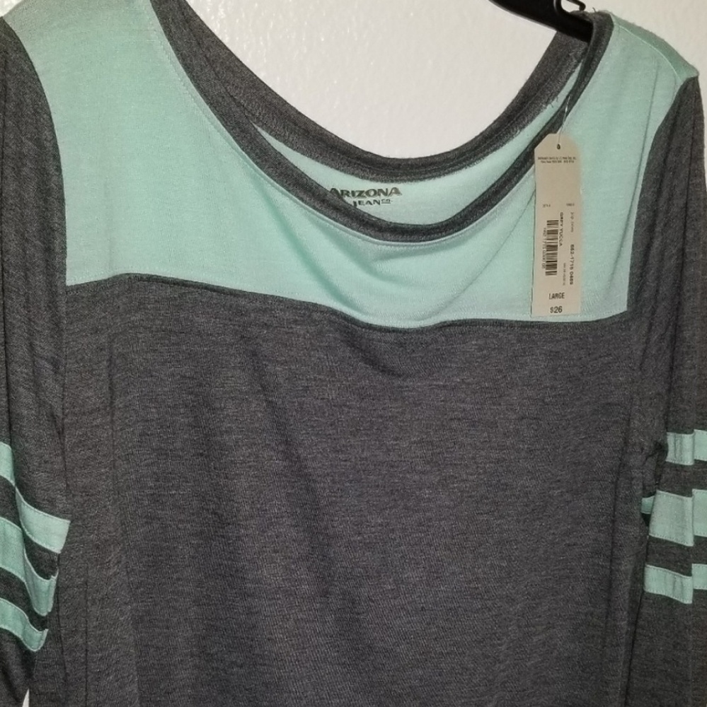 AZ Jeans Co Grey & Mint Tunic Shirt